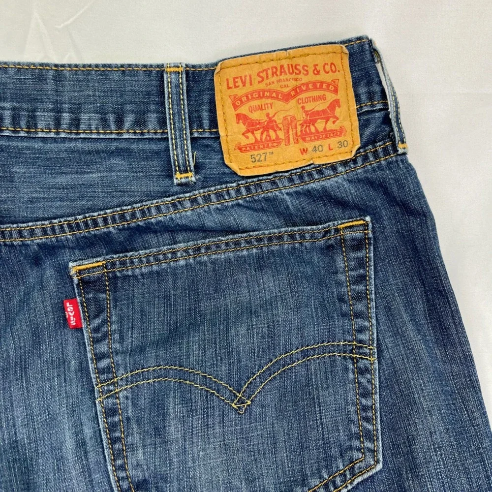 Levi's‎ 527 Slim Bootcut Jeans Blue 40x30 Medium Wash Denim 100% Cotton